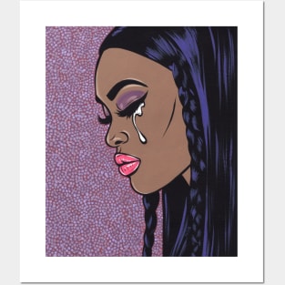 Sad Black Comic Girl Posters and Art